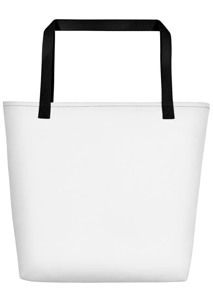 All-Over Print Large Tote Bag w/ Pocket - Black 16″×20″